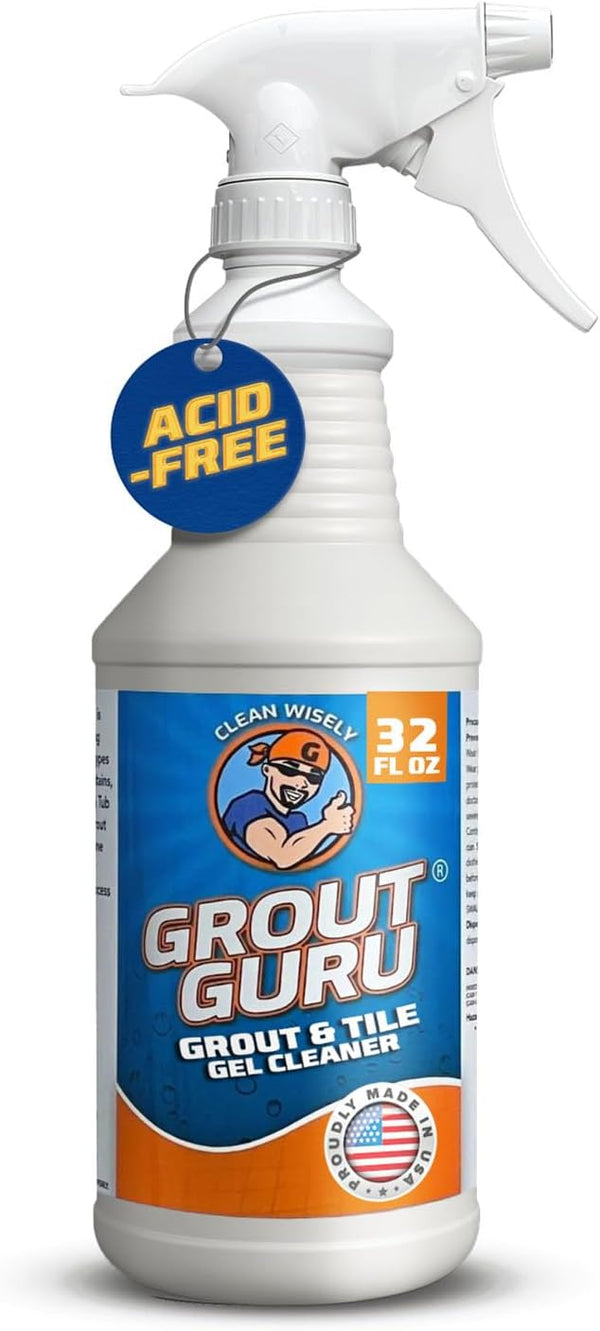 The Professional Grout Cleaner for Tile Floors, Acid-Free Floor Gel Cleaner Cleaning