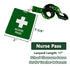 Hall Pass Lanyards Set with Card Passes, Unbreakable Classroom Passes for Teacher Parents (5 Pcs, Nurse)