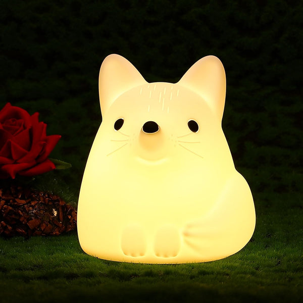 LOVERUIS Night Light for Children, Fox Night Lights 7 Colours Night Light