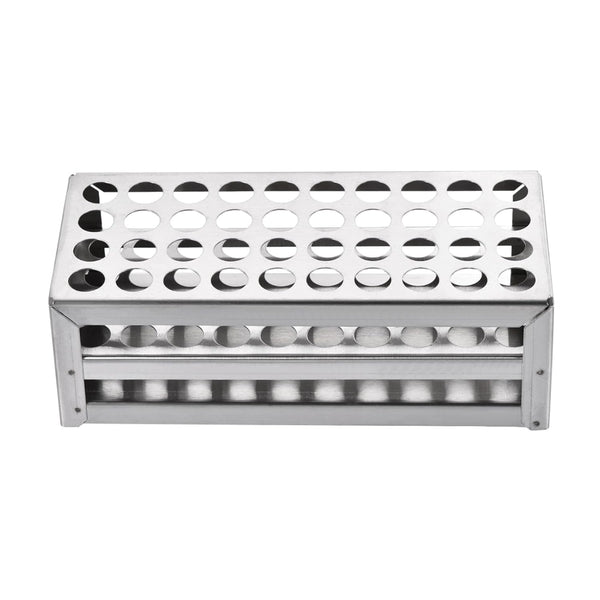 YOKIVE Tube Rack Holder, 3 Layers 304 Stainless Steel for 10-13mm Lab Test Tubes, 40-Sockets, Silver