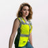 Women's Reflective Vest, Hi Vis Neon Safety Vest with 11 Pockets, Zipper, ANSI Compliant (U-Yellow, S)