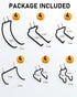 INCLY 24 Pack Heavy Duty Large Black Pegboard Hooks, 1/4 Inch Utility Hook Accessories for Hanging Tools