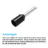 uxcell 2000 Pcs Insulated Ferrule Wire Connector: Electrical Crimp Terminal 18 AWG for Electrical Projects