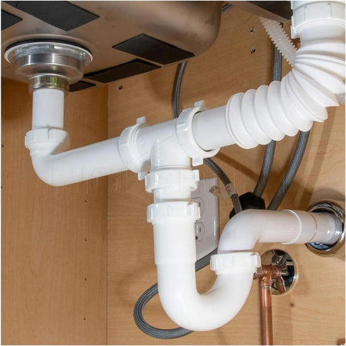 Q21125 Plastic End Outlet Tee, 1-1/2 Inch White for Tubular Drain Applications