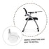 4pcs Cabilock Locking Caster Wheels with Brake for Furniture White Swivel Replacement Casters for Office Chairs Desks