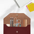 Carrotez Cash Envelopes, Reusable PU Leather Money Envelopes for Cash Gifts, 1 ea, Letter Engraving - Burgundy
