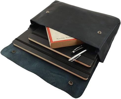 Hide & Drink Vintage Folder Document Holder, A5 Binder, Full Grain Leather Portfolio