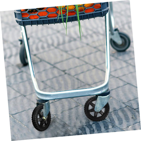 4pcs Cabilock Shopping Cart Wheel Rolling Cart Wheels for Trolley Heavy Duty Replacement Easy Climbing Feature