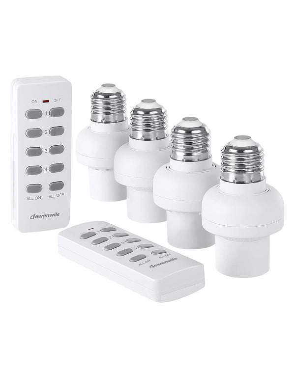 DEWENWILS Remote Control Light Bulb Socket, Wireless Light Socket Switch Kit, Remote