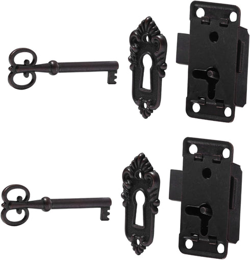 2pcs Toolbox DOITOOL Latches Jewelry Kit Small Storage Cabinet Small Storage Bench Retro Furniture Vintage Furniture