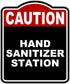 HAND SANITIZER STATION Caution Red Black Aluminum Composite Sign 15 x 18