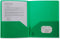 Business Source 20882 Poly Portfolio, 2 Pocket, LTR, Green, .3mil