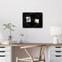 Black Velvet Fabric Memo Bulletin Board, 17x13 inches Criss-Cross Ribbons for Home Office School Wall Decor