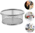 Paper Clip Barrel Office Desk Supplies, Metal Silver Holders for Small Things, Mesh Containers for Desk