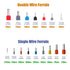 Wire Ferrule Kit,1200pcs Single and Dual Barrel Ferrules Terminal Set, Twin Ferrule Connectors Wire Ends Terminals Pins, AWG10~22 Single-Line Ferrules and AWG6~22 Twin Wire Ferrule Set