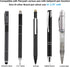Penyeah D1/2.75" Ballpoint Pen Refills - 4-in-1 Stylus/Diamond Stylus/Lighted Tip Pen/Led Pen Light, 0.7mm Fine Point