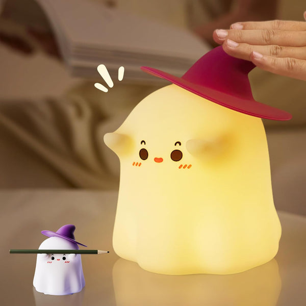 Eelexa Halloween Ghost Night Lights for Kids: Cute Lamp Rechargeable Toddler Baby