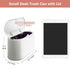 Mini Desk Trash Can with Lid, 0.5 Gallon Countertop Waste Bin with 90 Pcs Trash Bags for Office Bedroom (White)