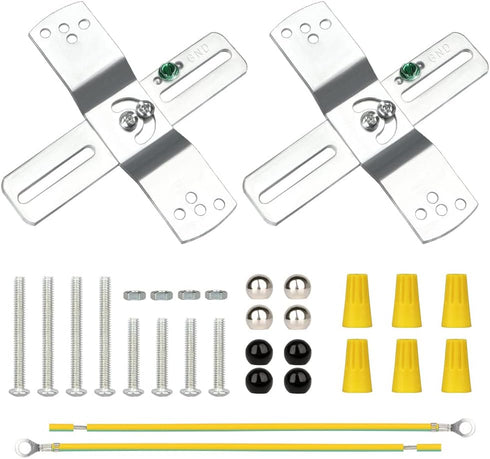 Helunsi 2 Sets Light Fixture Mounting Bracket, 4 inch Universal Crossbar for Lighting,