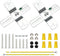 Helunsi 2 Sets Light Fixture Mounting Bracket, 4 inch Universal Crossbar for Lighting,