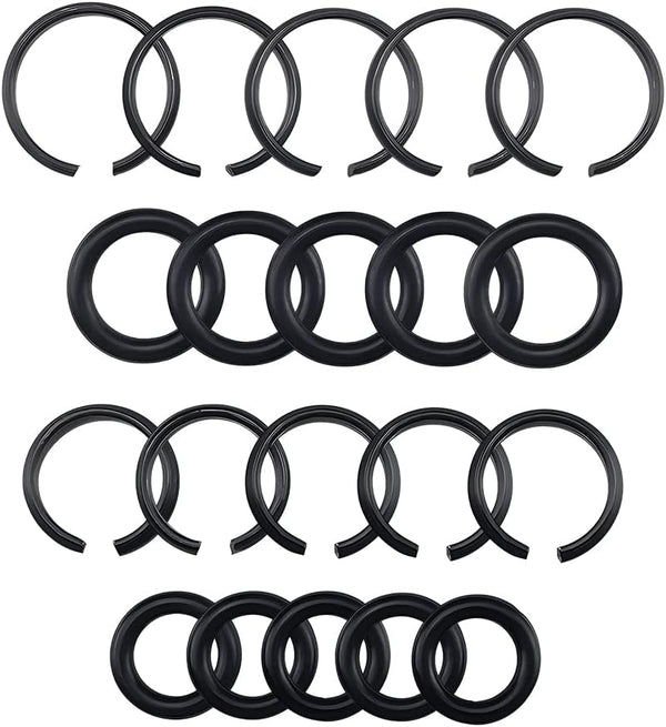 1/2" 3/8" Impact Wrench Retaining Socket Rings with Ring Wrench for Electric Wrench, 10 Sets