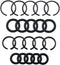 1/2" 3/8" Impact Wrench Retaining Socket Rings with Ring Wrench for Electric Wrench, 10 Sets