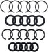 1/2" 3/8" Impact Wrench Retaining Socket Rings with Ring Wrench for Electric Wrench, 10 Sets