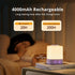 4000mAh Dimmable, 3 Lyridz LED Nursery Night Light with Clock, Portable Breastfeeding Table Lamp for Baby with Remote