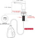 40" GAGALIFE Kitchen Sink Soap Dispenser Brushed Nickel, Under Sink Soap Dispenser with Silicone Extension Tube Kit,Say