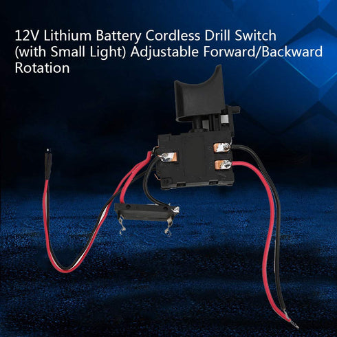 Drill Switch, Electric Drill Speed Control Replacement Part for 7.2V - 24V Cordless Drills