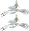 Accessory Cord with LED Night Lights, White Cord with On/Off Switch, Warm White C7 Bulbs for Decoration