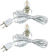 Accessory Cord with LED Night Lights, White Cord with On/Off Switch, Warm White C7 Bulbs for Decoration