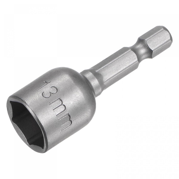 1/4 Quick-Change Hex Shank Magnetic Nut Setter Driver Drill Bit, 13mm Length for Machine Maintenance