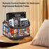 PUSU Colorful Pattern Remote Control Holder, PU Leather 360° Rotatable Nightstand Organizer for TV Remotes/Office