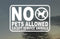 NO PETS ALLOWED EXCEPT SERVICE ANIMALS Business Door Vinyl Decal Sign, 4" X 6"