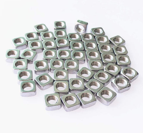 100pcs M3 Metric Square Nuts 18-8 (304) Stainless Steel Fasteners
