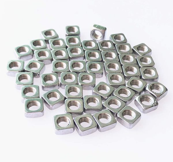 100pcs M3 Metric Square Nuts 18-8 (304) Stainless Steel Fasteners