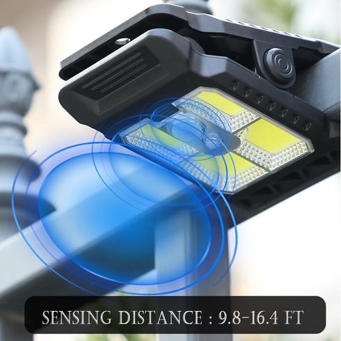 800lm 1 Pack Clip on Solar Lights Outdoor Waterproof, Motion Sensor Lights, LED Camping Tent Lantern,Wall Lights