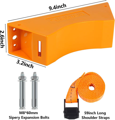 4PCS Propane Tank Holder, High Quality ABS Gas Cylinder Mount with Screws and Safety Chain, Pack of 4