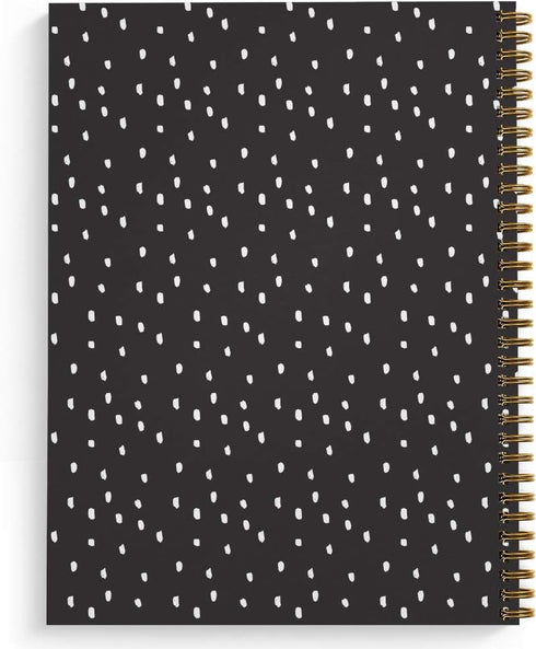 Softcover Boss Lady 8.5" x 11" Motivational Spiral Notebook/Journal, 120 College Ruled Pages, Durable Gloss Laminated Cover, Gold Wire-o Spiral. Made in the USA