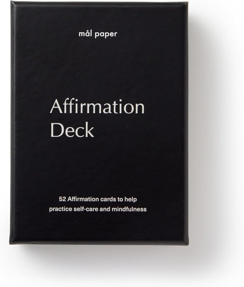 Mal Paper Affirmation Card Deck - 52 Pack for Mindfulness Challenge, Meditation Tools, Inspirational Cards, Gratitude