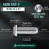 5/16-18 x 1" Button Head Socket Cap Bolts Screws, 304 Stainless Steel, Full Thread, 5 PCS