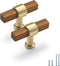 2 Pack Walnut Wooden Drawer Pulls Beech Wood Drawer Handles Wood Hardware