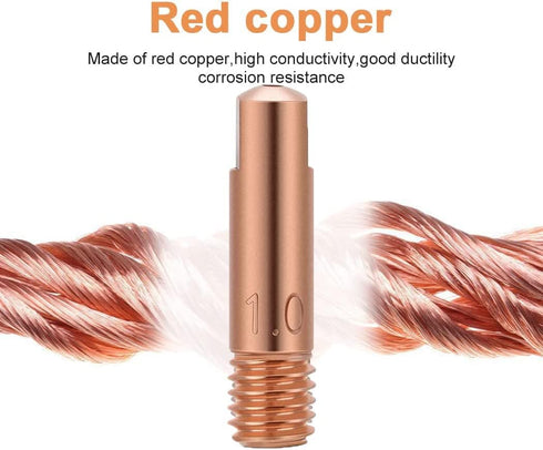 FORTON 30-Pack Mig Welder Tips 0.035" Contact Tip for Mig Welding Gun, Copper