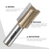 JGZUI Set 1/2" 0.87inch, Router Bit for Woodworking, Shank,Slotted Diameter Straight Flush Trim Bits, Professional