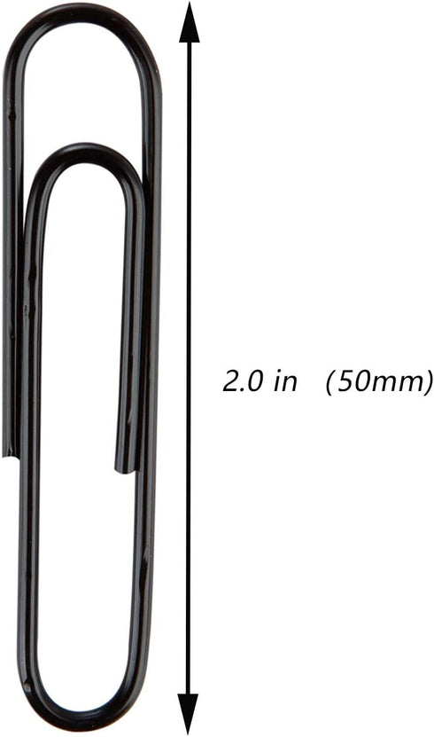 Jumbo Paper Clips, 2 Inch Paper Clip, 100 pcs Large Paperclips (Jumbo, Black) by FUDAO FAMILY