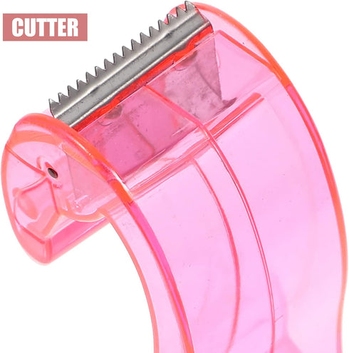 LUOZZY Tape Dispenser Cartoon Flamingos, Portable Tape Cutter School Office Accessory - Pink
