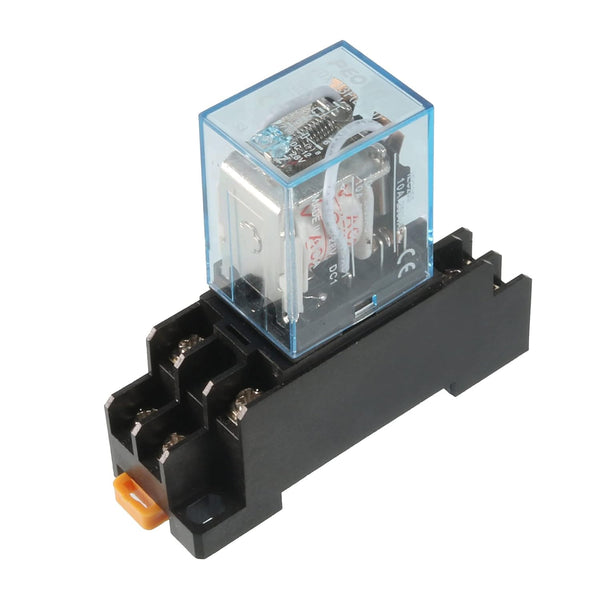uxcell A14071800ux0297 35mm DIN Rail DPDT 8P General Purpose Power Relay, AC 24V Coil