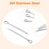 uxcell 40Pcs 1.6mmx20mm 304 Stainless Steel Cotter Pin Fastener Clips for Sports Equipment