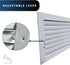 (12"x8" 1-Way Curved Blade Ceiling Diffuser with Multi-Shutter Damper | Adjustable Airflow Control | Durable Aluminum